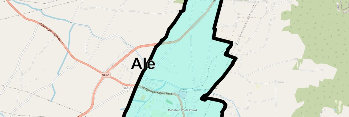 Location Map of Ale, Pune