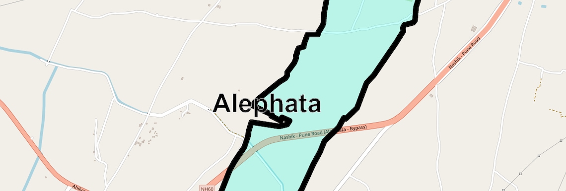 Location Map of Alephata, Pune