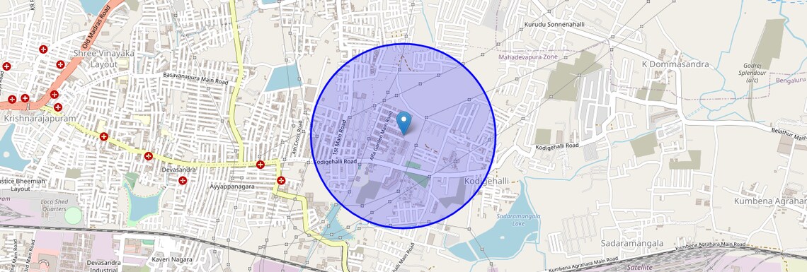 Location Map of Alfa Gardens, Bangalore
