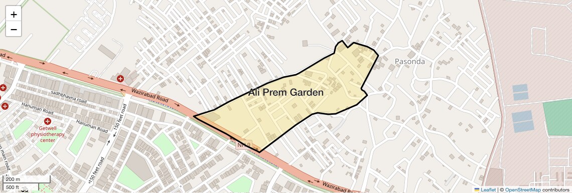Location Map of Ali Prem Garden, Ghaziabad