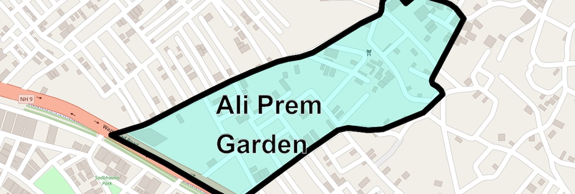 Location Map of Ali Prem Garden, Ghaziabad