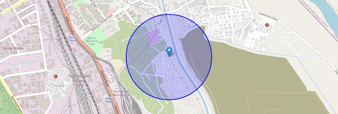 Location Map of Ali Vihar, Delhi