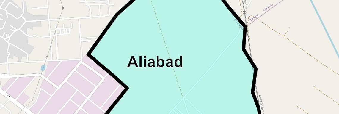 Location Map of Aliabad, Ghaziabad