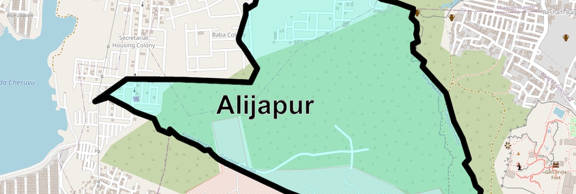 Location Map of Alijapur, Hyderabad
