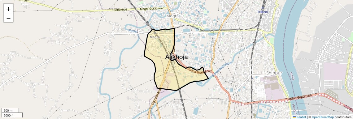 Location Map of Alikhoja, Kolkata