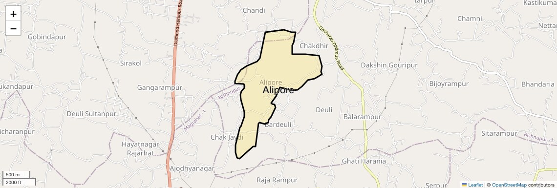 Location Map of Alipore, Kolkata