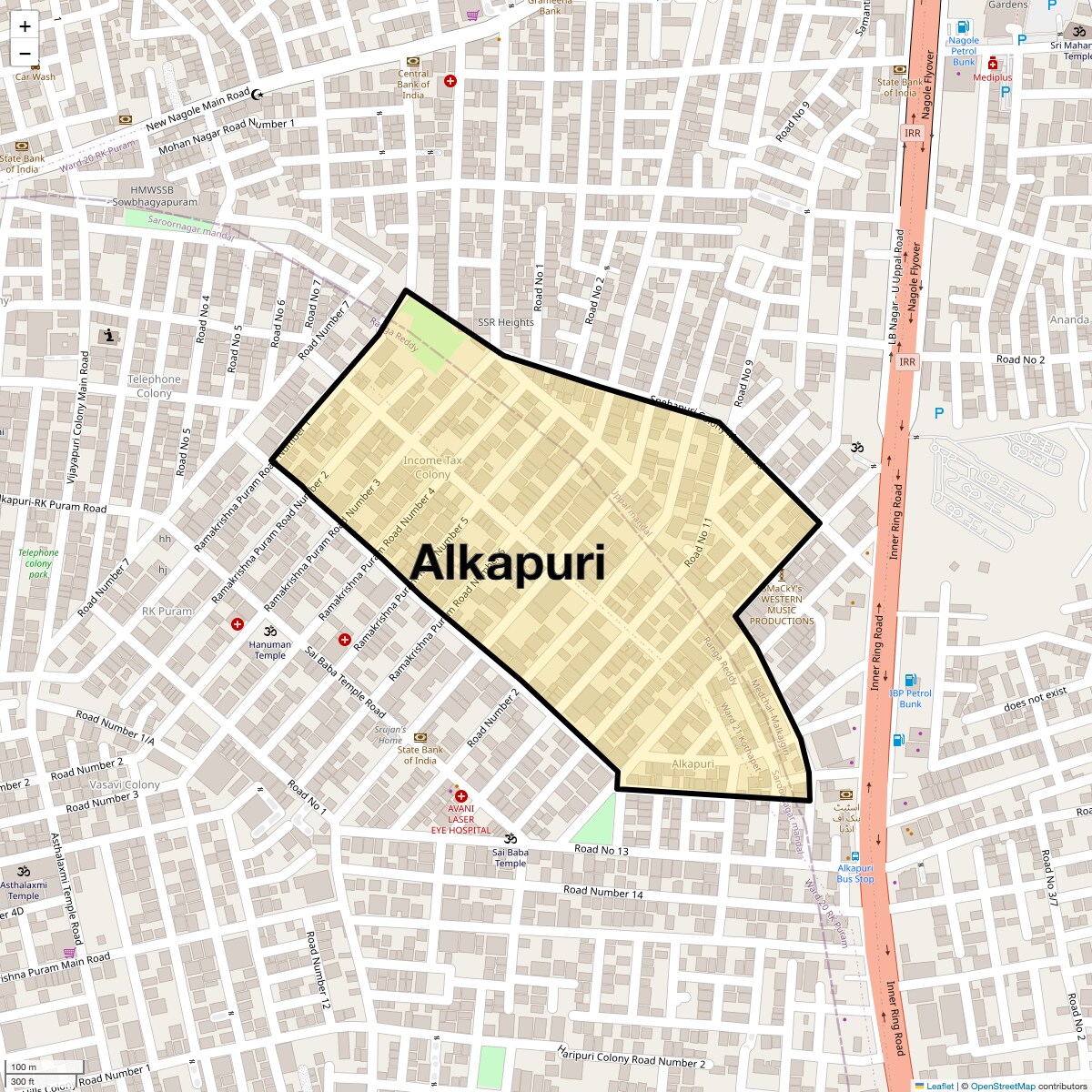 Check Time Travel of Alkapuri, Hyderabad