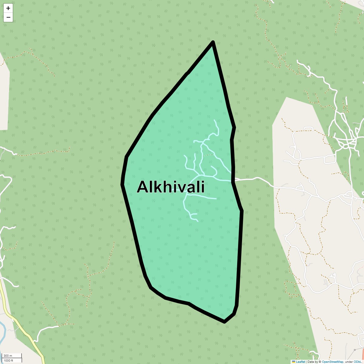 Location Map of Alkhivali, Thane