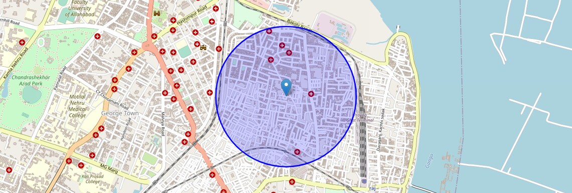 Location Map of Allahpur, Allahabad