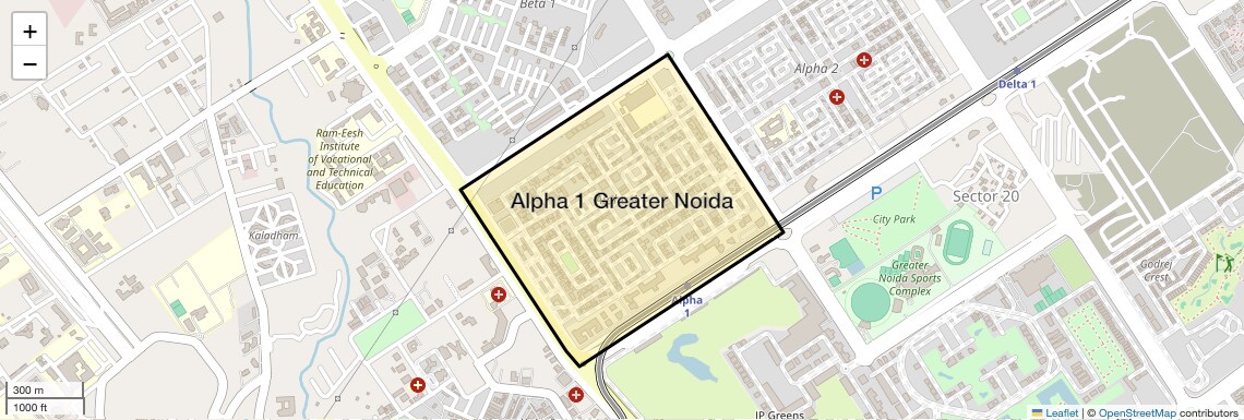 Location Map of Alpha 1 Greater Noida, Greater Noida