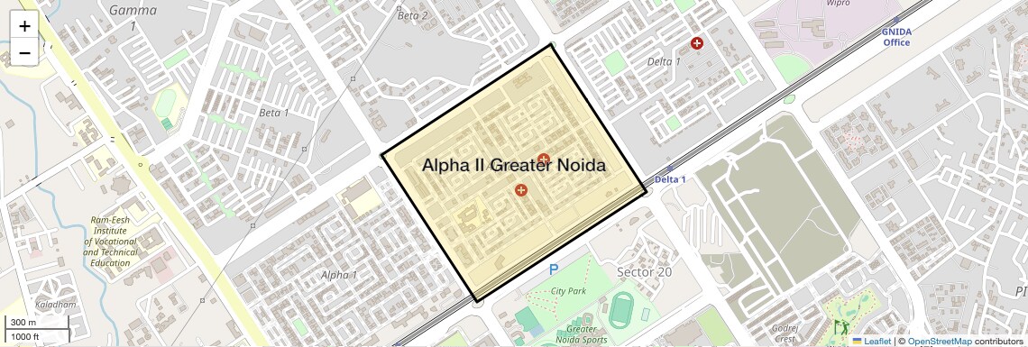 Location Map of Alpha II Greater Noida, Greater Noida