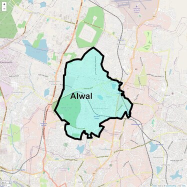 Location Map of Alwal, Hyderabad