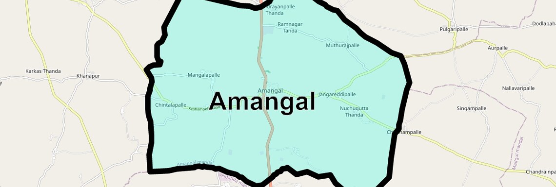 Location Map of Amangal, Hyderabad