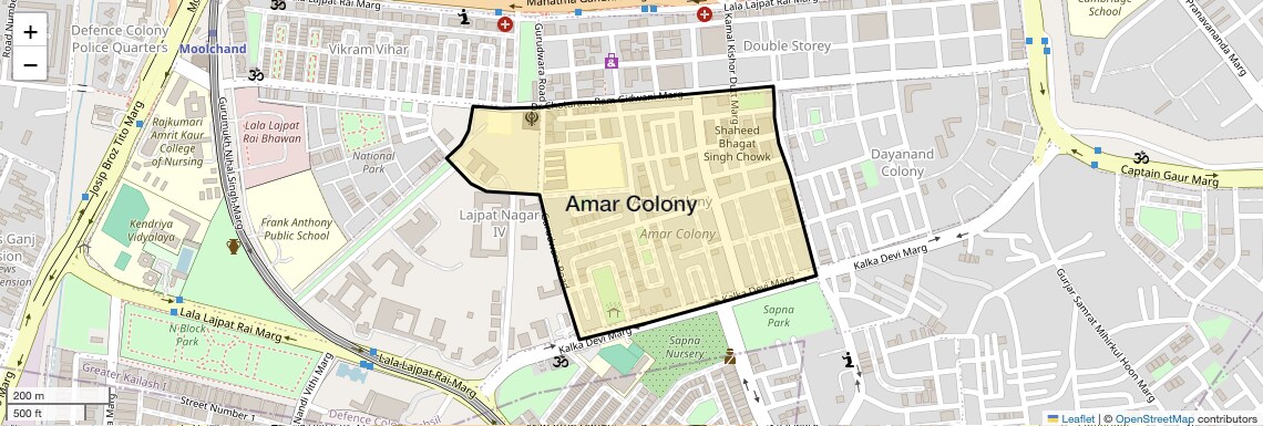 Check Time Travel of Amar Colony, Delhi
