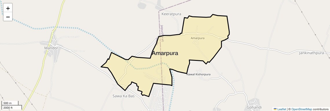 Location Map of Amarpura, Jaipur