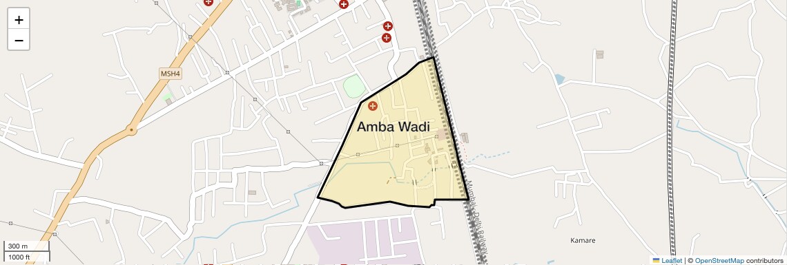 Location Map of Amba Wadi, Palghar