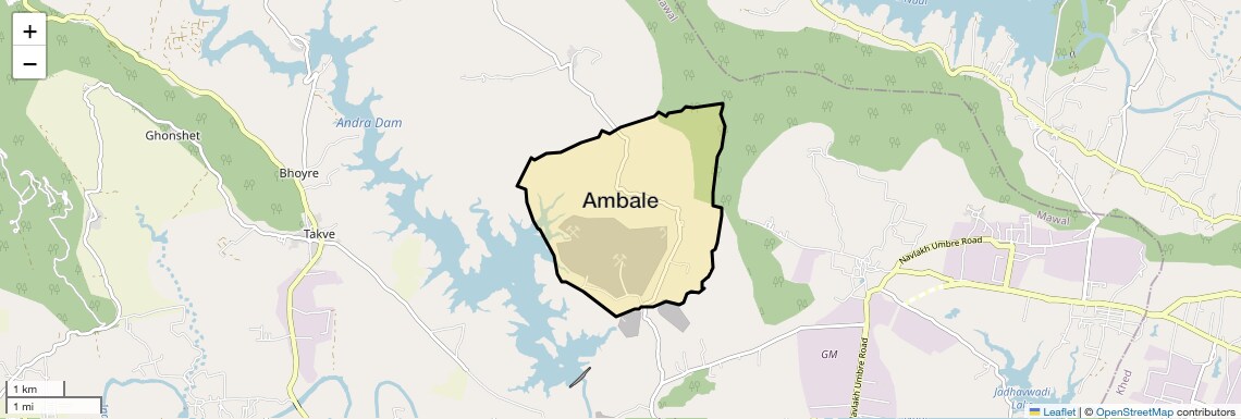 Location Map of Ambale, Pune