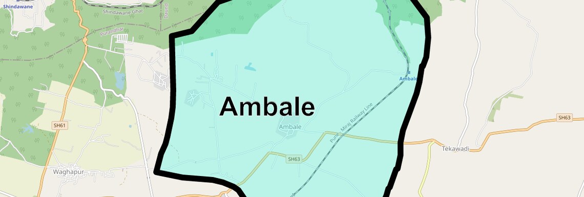Location Map of Ambale, Pune