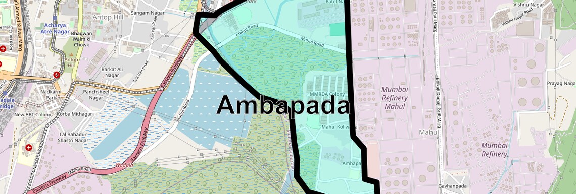 Location Map of Ambapada, Mumbai