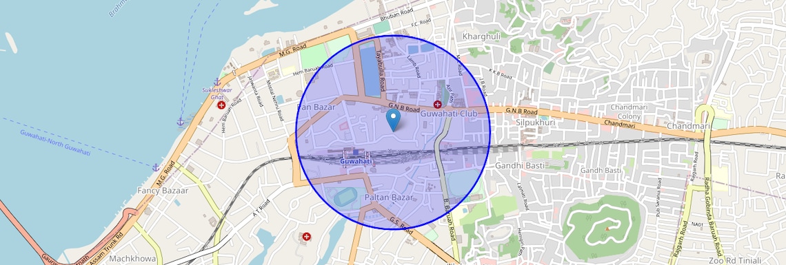 Location Map of Ambari, Guwahati