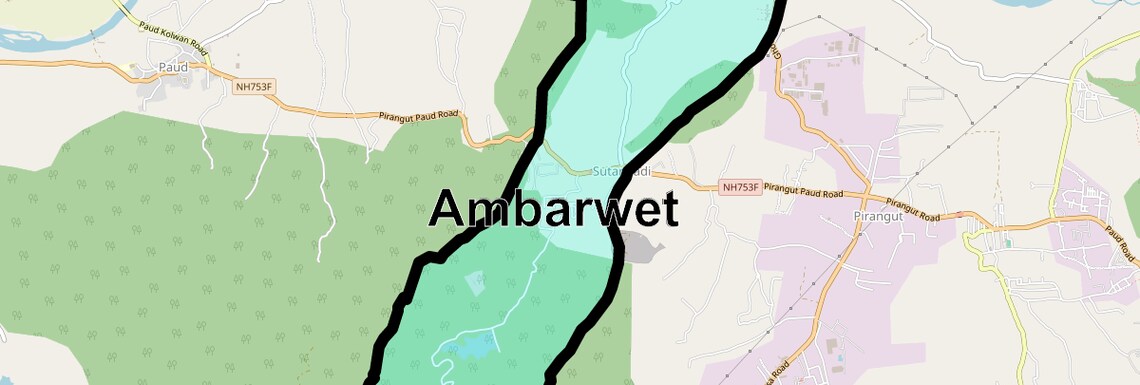 Location Map of Ambarwet, Pune