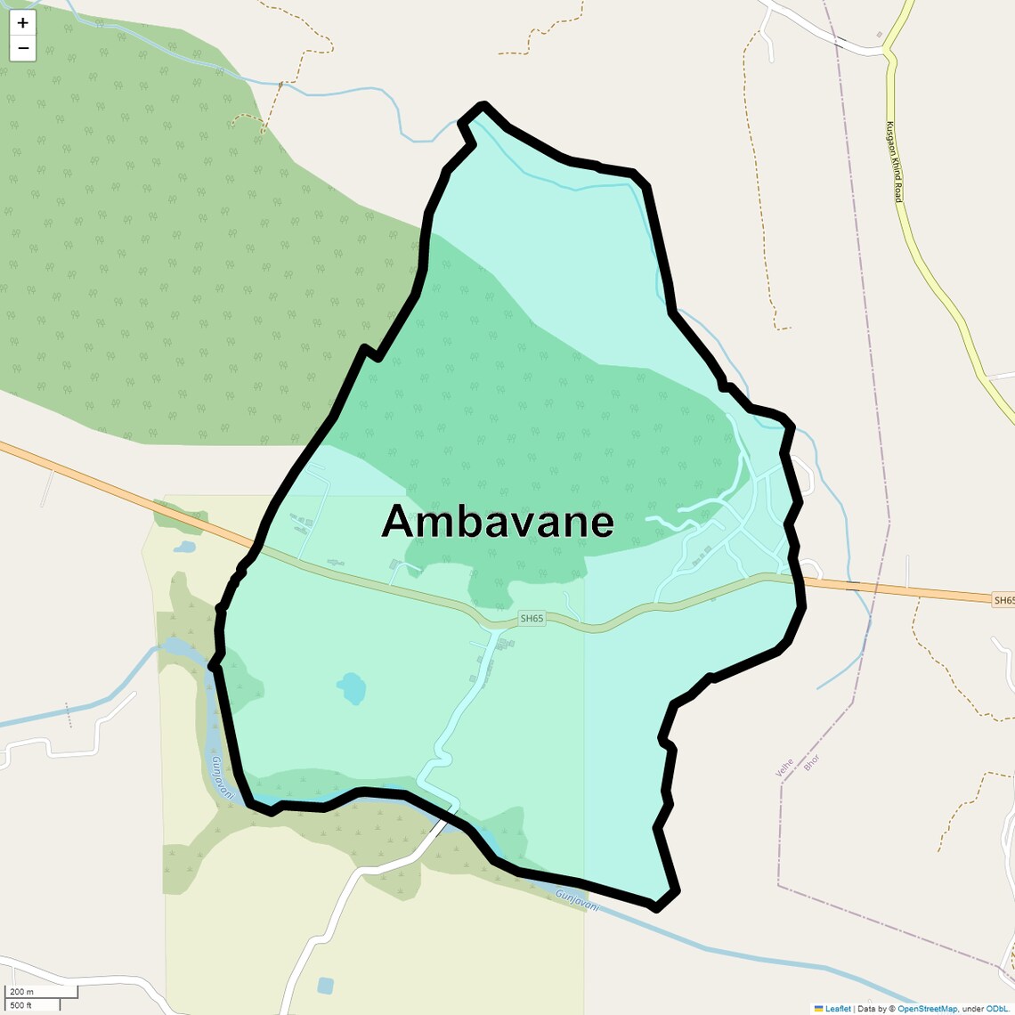 Location Map of Ambavane, Pune
