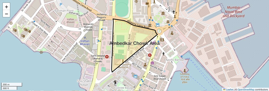 Location Map of Ambedkar Chowk Area, Mumbai