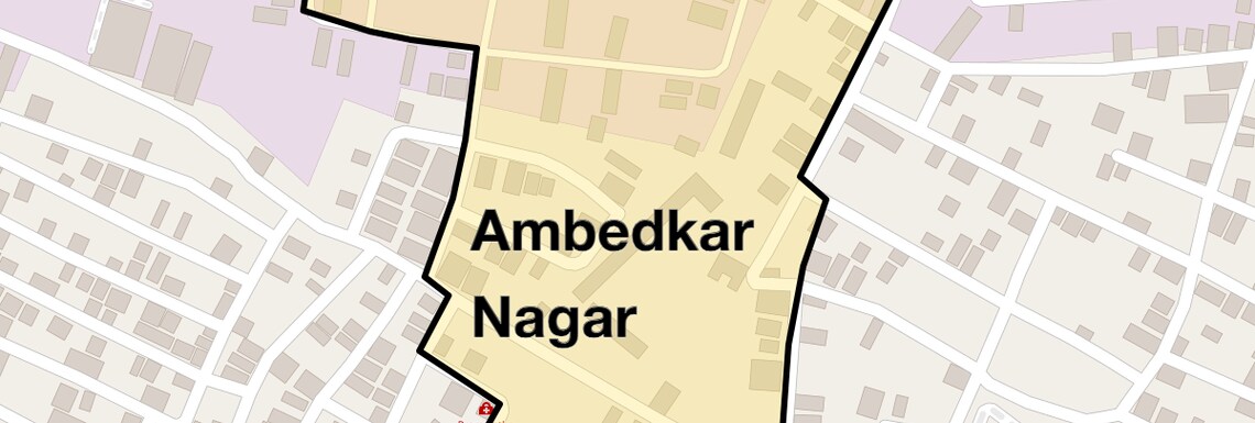Location Map of Ambedkar Nagar, Chennai