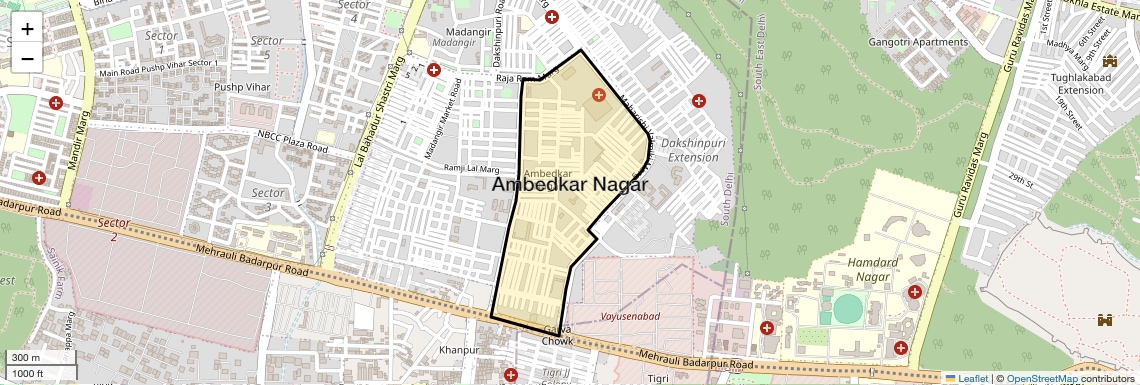 Check Time Travel of Ambedkar Nagar, Delhi