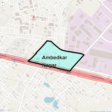 Location Map of Ambedkar Nagar, Ghaziabad