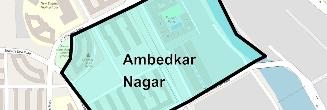 Location Map of Ambedkar Nagar, Mumbai