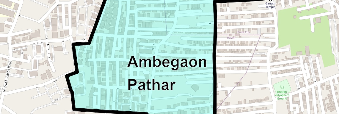 Location Map of Ambegaon Pathar, Pune