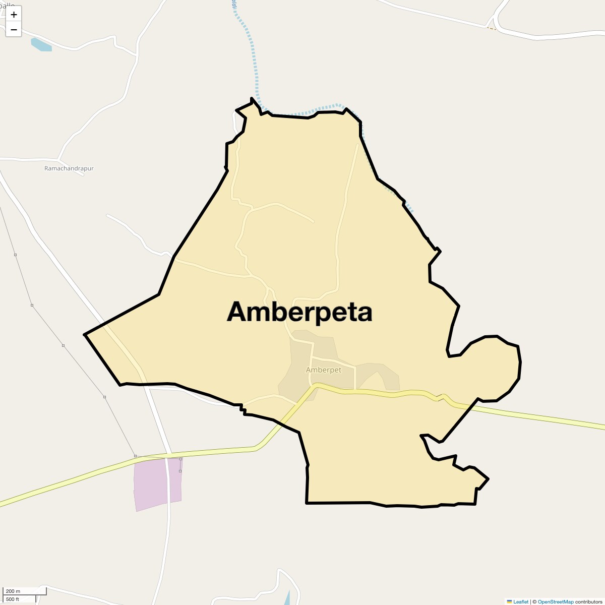 Location Map of Amberpeta, Hyderabad