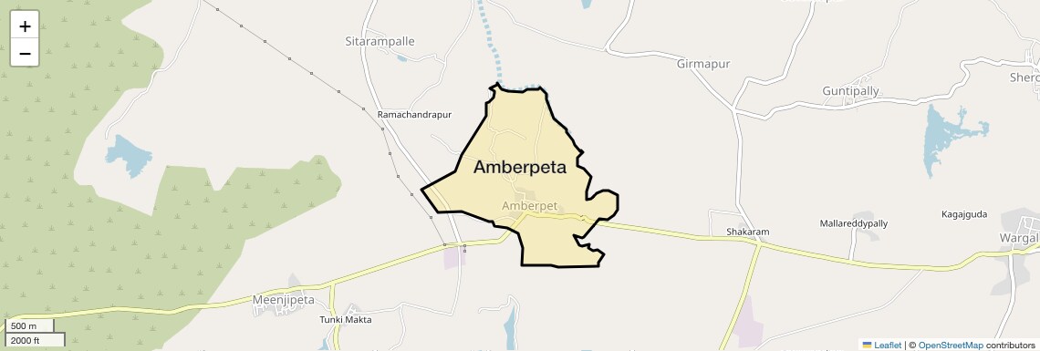 Location Map of Amberpeta, Hyderabad