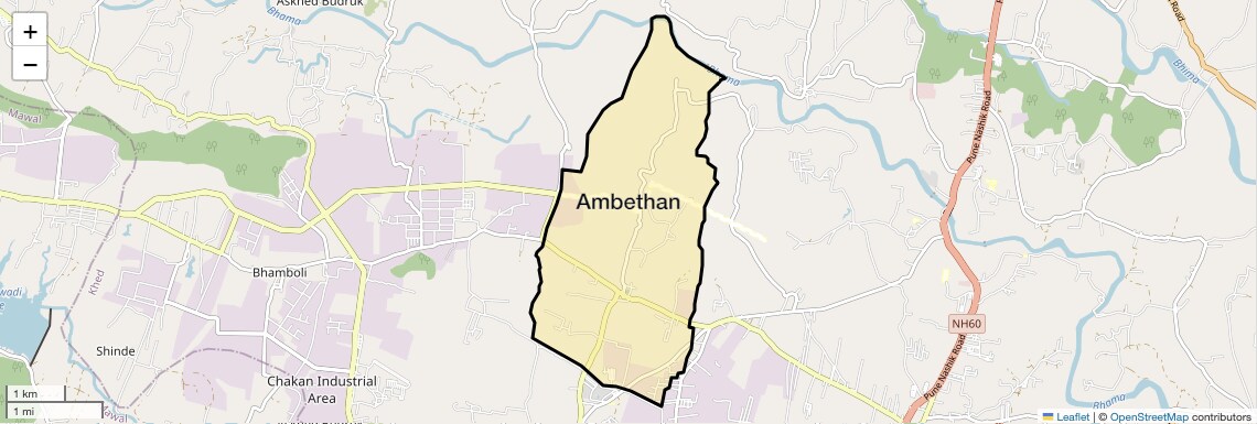 Location Map of Ambethan, Pune