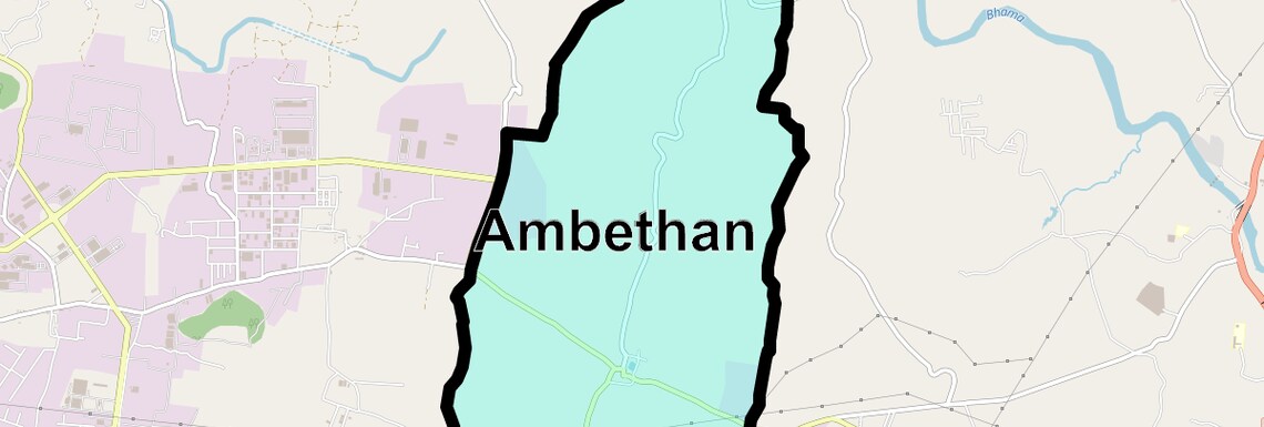 Location Map of Ambethan, Pune