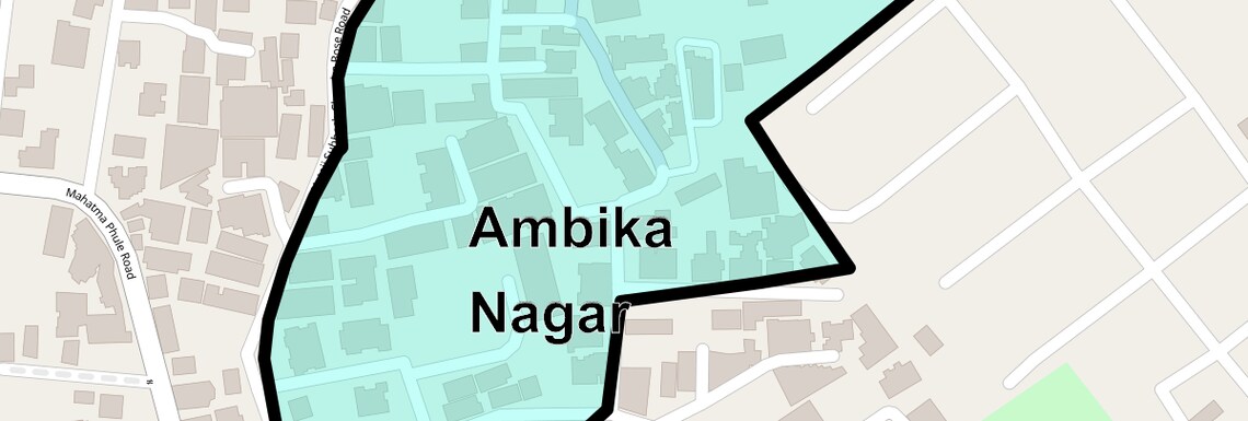 Location Map of Ambika Nagar, Thane