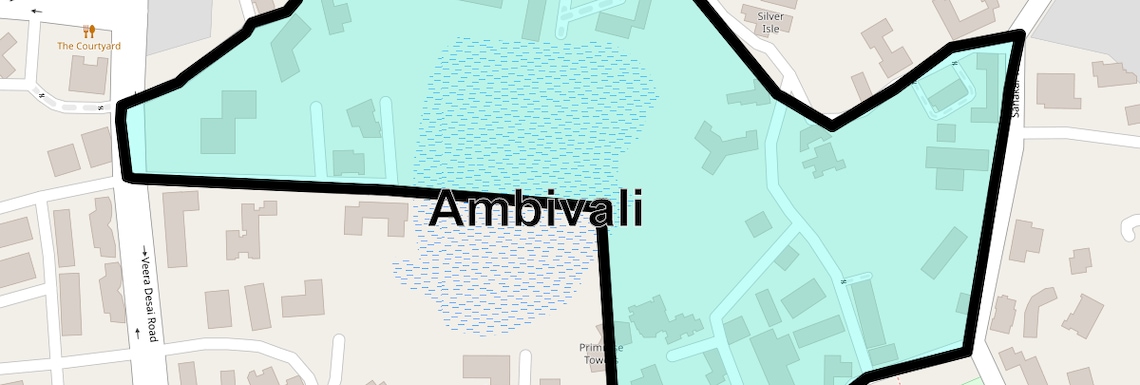 Location Map of Ambivali, Mumbai
