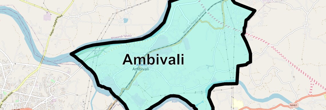 Location Map of Ambivali, Thane