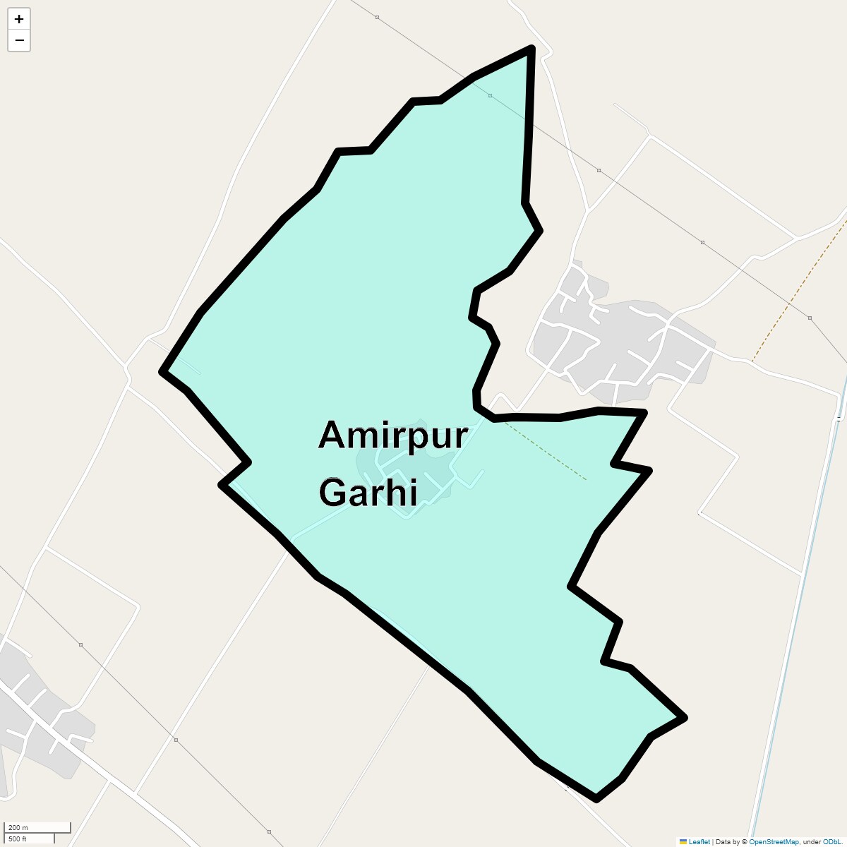 Location Map of Amirpur Garhi, Ghaziabad