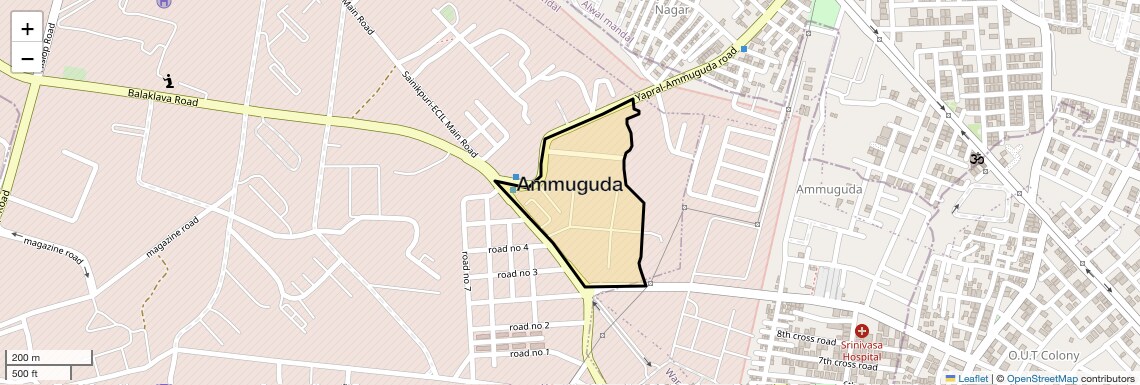 Location Map of Ammuguda, Hyderabad