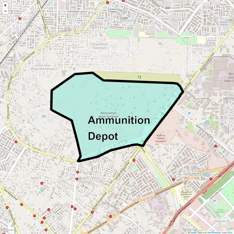 Location Map of Ammunition Depot