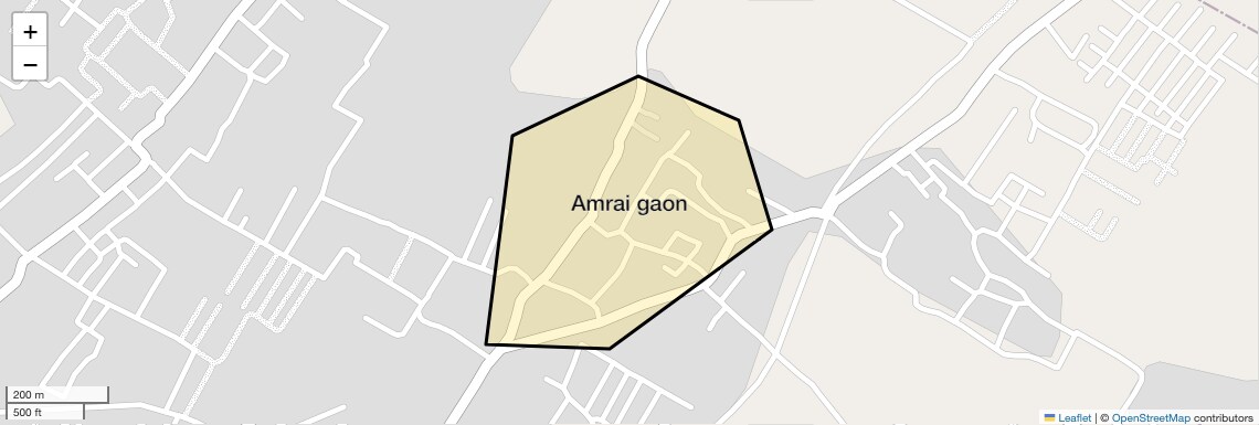 Location Map of Amrai gaon, Lucknow