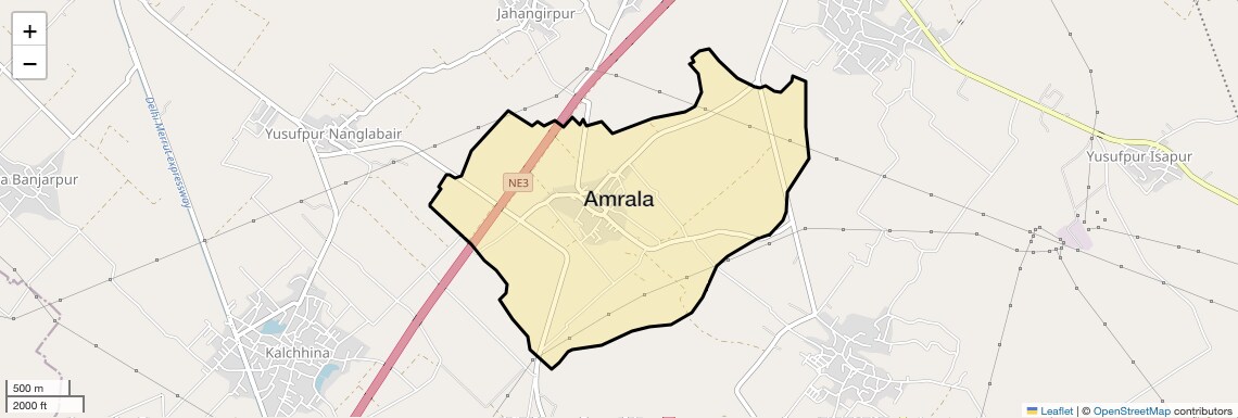 Location Map of Amrala, Ghaziabad