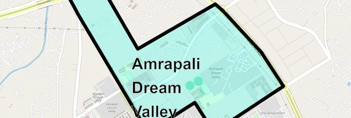 Location Map of Amrapali Dream Valley, Greater Noida