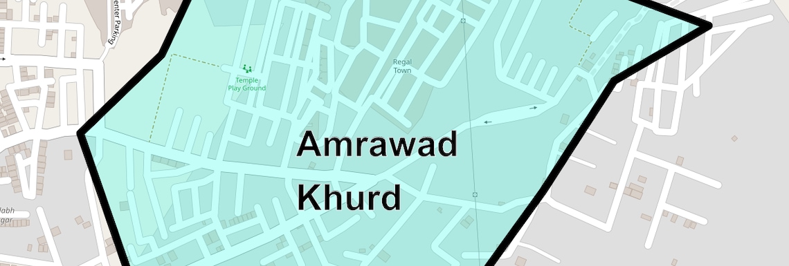 Location Map of Amrawad Khurd, Bhopal