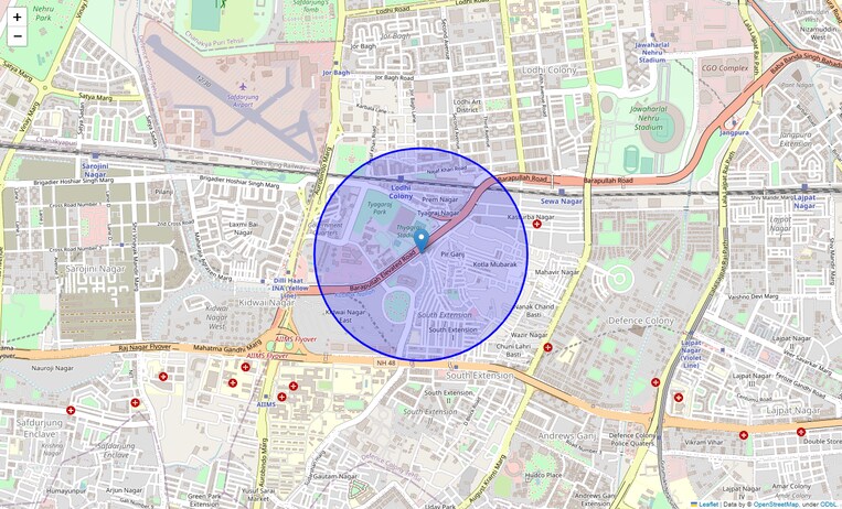 Location Map of Amrit Nagar