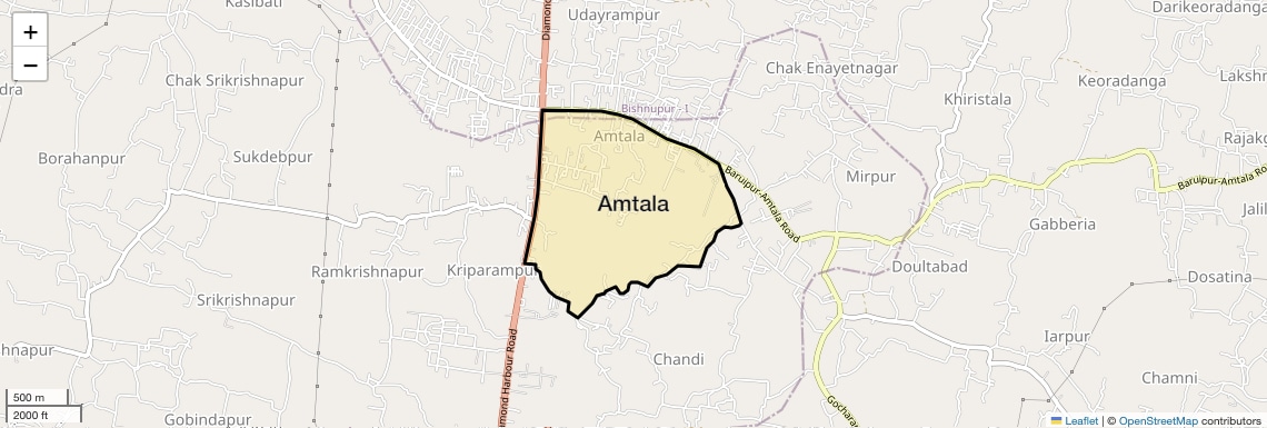 Location Map of Amtala, Kolkata