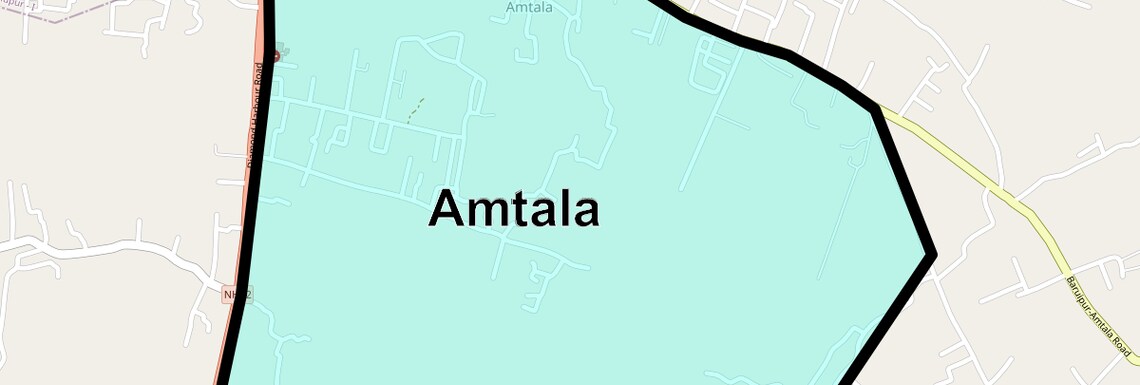 Location Map of Amtala, Kolkata