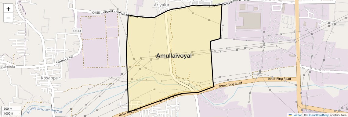Location Map of Amullaivoyal, Chennai